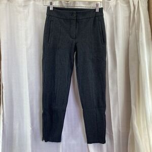 Betabrand XS Petite Pants Charcoal Gray Classic Yoga Stretchy Dress Pants Zipper